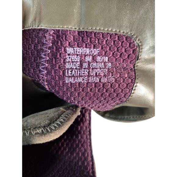 Privo Gray Suede/Leather Waterproof Ankle Boots Velcro Closure Sz 9M Comfort - Picture 5 of 7